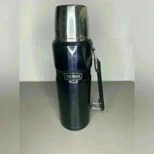 Genuine Thermos Stainless Steel 24hr Hot Cold Wide Mouth 40oz Midnight Blue